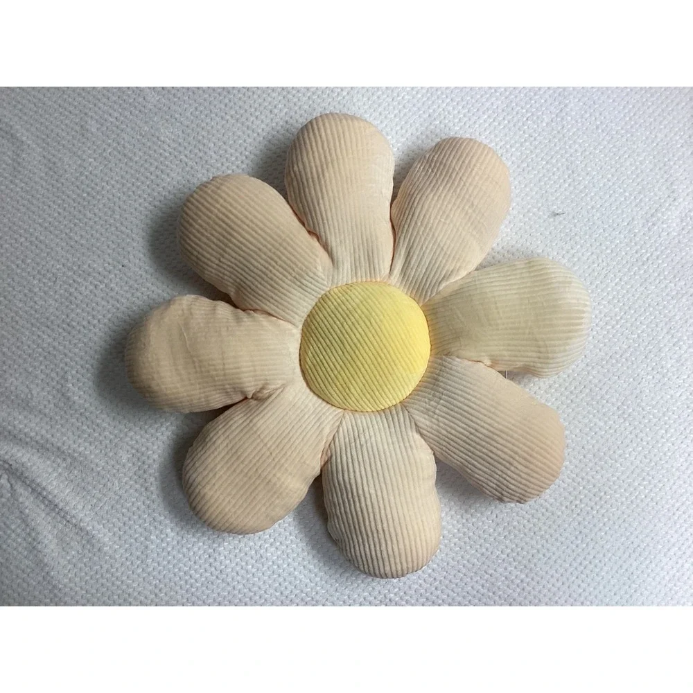 Daisy Pillow‎ Corduroy Blush Yellow soft Girl's Room Girlie Fun Flower